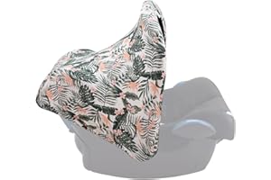 JYOKO Kids Capuccio Universale per Ovetto Compatibile con Maxi Cosi Gruppo 0, Capottina per Seggiolino Auto e Passeggino, Adatto per la maggior parte delle Marche (AFRICAN SUNSET)