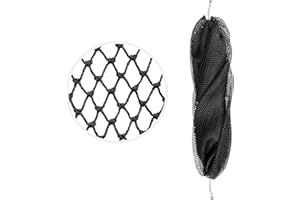 ZHAOHYJIANM African Net Sponge Authentic, Extra Large Exfoliating Bath Sponge, Long Stretch Mesh Loofah for Shower Back Scrubber Washcloth(Black)