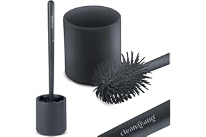 Cleangang - Szczotka do toalety B!Rush do gruntownego i łatwego czyszczenia w kolorze antracytowym – szczotka do WC z silikonowym włosiem zapewnia maksymalną higienę – szybkoschnąca szczotka do WC o