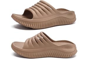 KuaiLu Womens Recovery Sandals With Comfortable Plantar Fasciitis Arch Support, Orthotic Open Toe Sport Sliders Thick Cushion Reduces Stress on Feet,Joints & Back Post-Exercise