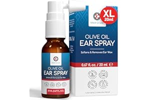 Medi Grade Olivenöl Spray Ohrenschmalz Entferner Spray bei Verstopften Ohren, 20 ml – 100% Natürliches, Weicht Verhärtetes Ohrenschmalz auf und Ablagerungen – Über 50 Effektive Ohrenreinigung Spray