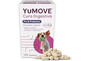 YuMOVE Probiotici per Cani, Fermenti Lattici e Probiotico Digestivo, 120 Compresse, Integratore per Cani di Probiotici per Salute Intestinale, tutte le età