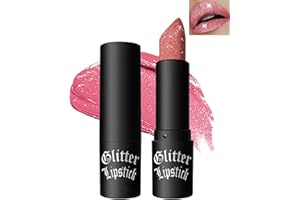 LESTPOLA Glitzer-Lippenstift Rosa, Diamond Metallic Funkelnder Matt Lippenstift, Wasserdichter Lang anhaltender Lipgloss, Matte Lipstick Lip Gloss für Frauen Lippe Make-up,Geschenk zum Christmas-Tag-02 Rosa