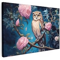 Roze Schilderij | Schilderij Blauw | Groot Schilderij Woonkamer - Sfeer aan de Muur