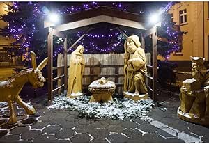 Sfondi Presepi Natalizi.Mmptn Sfondo Per La Nascita Di Gesu Cristo Agnello Di Gesu Cristo Sfondo Fotografico Per Battesimo Credenze Religiose Chiesa Eventi Di Natale Per Studio Fotografico Video Amazon It Elettronica