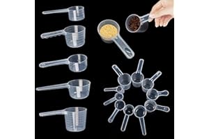 Yoirzit Cucchiai Graduati Trasparenti, 10 pezzi Cucchiaio Dosatore, Misurini Cucina Trasparente, Cucchiaio Dosatore Grammo Misure Facili da Leggere