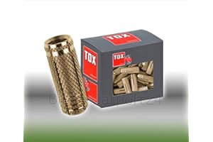 TOX 026100031 - Cheville expansible en laiton MSD METRIX Taco M6/-L - 22 mm dans des boîtes de 100 unités