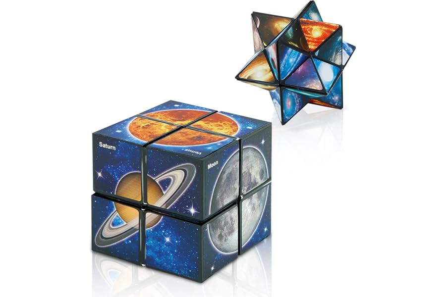 Euclidean Cube Star Cube 2 in 1 Yoshimoto Cube for Kids and Adults, Toy Gifts for Boys and Girls Ages 3-12