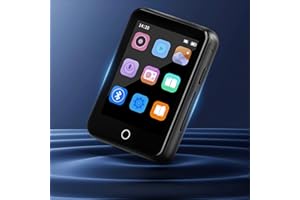 DERUAKU 64GB MP3 Player with Wireless 5.0, 2.5" Touchscreen Spotify Music Player, HiFi Lossless Digital Audio Player, Portable Music Player with Speaker