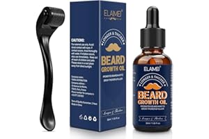 APCKFLEE Bartwachstum-Set, Bartwuchs Kit mit Titanium Derma, 0,25mm Roller, Haarwuchs-Serum mit Biotin-Haarpflege, Bartöl-Serum,stimuliert Bart,Schnurrbart und Haarwachstum,Geschenke für Männer Vater (B)
