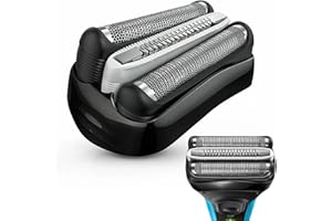 WIGTHVOY Cabezal de afeitado de recambio Series 3 compatible con afeitadora eléctrica de láminas, Compatible con Braun 3040s 3010s 310s Etc Afeitadora eléctrica Cabezal de afeitado de recambio, Negro