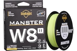 SeaKnight W8 Tresse de Pêche à la Carpe tressée à 8 brins S9 9 brins 300M/500M de Long coulée multifilaments d'eau salée Fil de Peche en mer 15-100LB