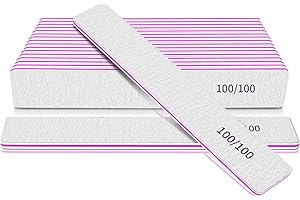 METEOROCK Limes A Ongles Robustes Grain 100/100, 12 Pièces Lime A Ongles Professionnel, Lime à Ongles Pour Ongles En Gel, Lime Ongle Forte Pour Salon De Coiffure, Lime à Ongle Pour Manucure Et Pédicure