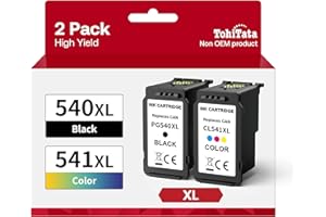 TohiTata PG-540XL CL-541XL Cartuchos de Tinta Remanufacturado para Canon 540 541 XL,Negro y Tricolor, Alta Capacidad,Compatible con Pixma ts5150 ts5151 mx475 mg2250 mg3550 mg3600 mg3650 mg4250