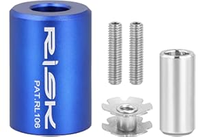 Cozlly Bike Headset Star Nut, 4 Pieces Bicycle Fork Star Nut Set, Universal Bike Star Nut Setter, Star Nut Repair Tool, Easy to Use, for Mountain Road Bike, Hybrid Bike