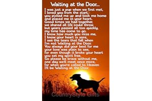 CountryStyle Gifts Pet Dog Bereavement Sympathy Gift Memorial Magnetic Card - Waiting at the Door