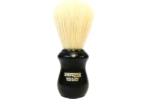 RAZOR BLADES CLUB Pennello da Barba Zẹnith Modello New 205 Con Manico In Legno Wenghé E Pura Setola Sbiancata