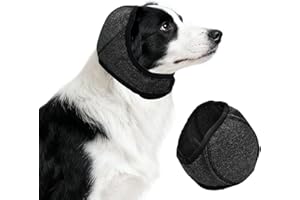 RUGBOL Hund-Ohrenschützer, Verstellbarer Geräuschschutz für Angst, komfortable Ohrabdeckung für Badepflege, Gewitter, Feuerwerk (M)