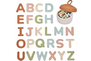 JoyCat Silicone Alphabet Magnetic Letters, 26 Uppercase ABC Fridge Magnets for Toddlers & Kids, Baby Learning Refrigerator Toy Set, Preschool Birthday Gifts for Boys Girls Age 1+