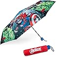 BONNYCO Kids Umbrella Windproof Strong Avengers Compact Umbrella Kids for Bag, Backpack or Travel | Folding Brolly with Reinforced Structure | Mini Rainshader for Boys - Original Gifts for Boys