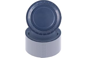 CEILIWEN Confezione da 100 piatti di carta blu navy, 18 cm, rotondi, in tinta unita, per feste, compleanni, lauree, pensionamento, per catering ed eventi (colore blu navy, 17,8 cm)