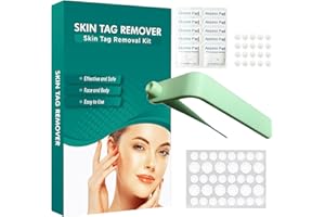 ILamourCar Stielwarzen Entfernen schnell Kit, Fibrom Entfernungsgerät für 2 mm bis 4 mm Stielwarzen, Skin Tag Removal Patch Kit mit 32 Pickel Patch Hydrokolloid, für Gesicht, Hals und Körper