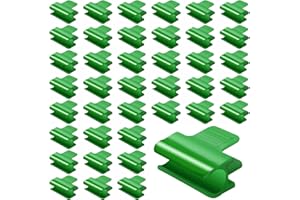 LSRVNM 40 PCS Greenhouse Clamps, Plant Clips, Film Row Cover Netting Tunnel Hoop Clip, Garden Hoops Clips, for Fixing Plant Cover Greenhouse Plastic Sheeting Film Row Cover Garden Net (11mm)