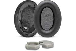 UOWGA Replacement Ear Pads for Sony WH-1000XM4 (WH1000XM4) Noise Isolation Headphones,ar Pads Cushions with Noise Isolation Foam, Added Thickness, Without Affecting Sensor. (Black)