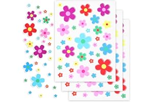 MBAIYO 105Pcs Flowers Bike Stickers, Flower Car Stickers Set Waterproof Car Decals Vinyl Decals Bike Decoration Bikes Sticker for Bikes (Colorful)