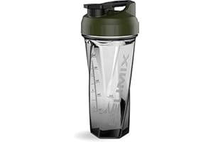 Helimix 2.0 Shaker de Proteínas, 800 ml (28 oz) - Batidora Portátil para Batidos y Smoothies - Sin Varillas, Grumos ni Baterías - Apta para Lavavajillas y Libre de BPA