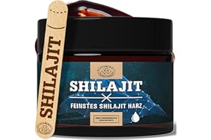 ‎SCHEUNENGUT Shilajit Original Resin - WICHTIG: Zertifiziertes Shilajit Harz pur (50g - Herkunft 100% Himalaya) +Dosierlöffel I Handernte +Abfüllung in Deutschland -LAB geprüft- SCHEUNENGUT®