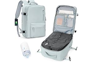 VENATIN Vakuum Rucksack Reisen mit Pumpe für Frauen und Männer, Gegenstand tragen auf Rucksäcke, Vakuum Dichtung Kompression Tasche, persönliches Gegenstand Reisetaschen, Hellblau