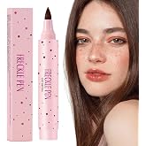 Freckle Pen Light Brown, Makeup Pen for Natural Freckles, Waterproof and Long Lasting, Soft Tip for Effortless Sun-kissed Loo
