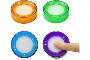 OHYER 4 Stück Fingeranfeuchter Finger Nass Schwamm Kunststoff Anfeuchter Schwamm Fingerspitzen Befeuchter Anti-Rutsch Finger Runde für Büro Bank Cashier Zählen Briefumschlägen Briefmarken Rechnungen