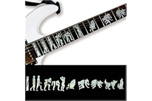 Inlaystickers Marqueurs de Frettes pour Guitares - Man To Wolf/Werewolf James Hetfield FT-077WO-WT