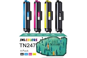 JMLCOLORS TN247 TN-243CMYK Toner Value Pack Replacement for Brother TN-247 TN243CMYK For MFC-L3750CDW MFC-L3770CDW MFC-L3710CW DCP-L3550CDW DCP-L3510CDW HL-L3210CW HL-L3230CDW HL-L3270CDW (4-Pack)