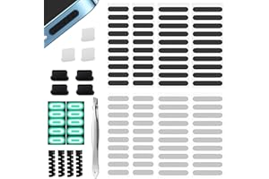 QJFHURB 102 Pcs Kompatibel Mit iPhone Staubschutz Handy Staubschutz Kit Lautsprecher Staubschutzstöpsel Phone Speaker Cover Mesh Dust Protection Schutz Aufkleber USB C Staubschutz USB C Schutzkappe