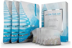 INVIGORATED WATER Filtre à Eau Portable pH On-the-GO – Sachet Alcalinisant – Filtre Eau pour Bouteilles, Cruches, Pichets, Récipients – Eau Alcaline – Augmente le pH pour Eau de Boisson Pure – 98 Litres