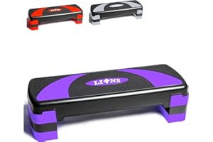 FAIRWAYUK Steppers for Exercise Workout - 3 Level Adjustable Height Non Slip Aerobic Step Platforms, Cardio Home Gym Equipment Fitness Step Workout Training