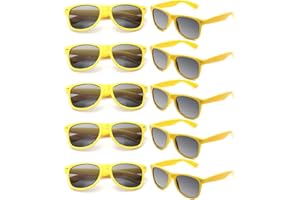 FSMILING Nerd Bunt Party Sonnenbrille Set Für Damen Herren Lustige Retro Neon Sonnenbrille Party Brille Set Für Karneval/fasching