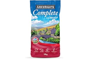 Arkwrights Complete with Beef Dry Dog Food 15kg - Complete Nutrition for Working and Sporting Adult Dogs - Healthy, Nutritious Dry Dog Biscuits