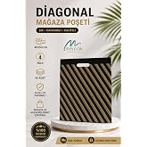 Merpak Packaging Striped Store Bag (NO 4) 50 Pieces 40x50 Cm Striped Reinforced Bag Diagonal Bag