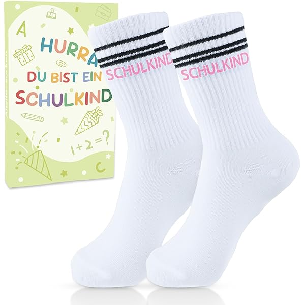 GGUFAY Schulkind Socken Jungen | Baumwoll-Socken Mit Fußball-Muster | Geschenk Zum Schulanfang