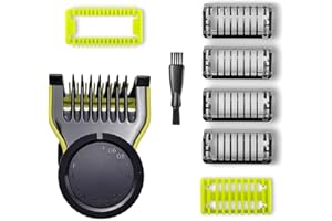 GBOKYN Peine para Philips OneBlade QP2520, QP2530, QP2620 y QP2630, 14 en 1, peines, piel y cuerpo, ajuste de longitud de 0,4 mm a 10 mm