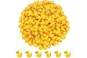 Voarge Mini Figurines de Canards en Résine, 100 Pièces, Petites Figurines pour Aquarium, Jardin, Maison de Poupées