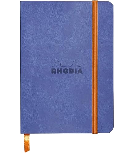 RHODIA 194447C - Carnet Rigide Bullet Journal Goalbook Creation Paon - A5 15,5x21x2cm - Pointillés Dot - 160 pages Papier Clairefontaine Maya Noir Lisse 120g/m - 2 Rubans - Couverture Simili Cuir