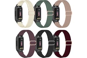 Zspoly 6 Stück Kompatibel mit Fitbit Inspire 3 Armband für Damen Herren, Weich Atmungsaktiv Sport Ersatzband mit Inspire 3 Armband, Einstellbar Elastisch mit Fitbit Inspire 3 Armband
