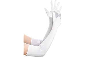 BABEYOND Long Evening Satin Elbow Gloves - Bridal & Fancy Dress Wedding Prom Opera Gloves in 1920s Style for Women