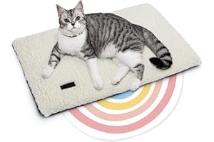 Mora Pets Manta térmica para Gatos Manta autocalentable para Gatos y Perros Cama termica Alfombra calefactora sin Electricidad y baterías 61 x 46 cm