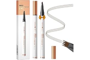 RUICEN Eyebrow Pencil- Microblading Eyebrow Pen For All Day Wear Upgraded Waterproof Eyebrow Pencil for Women Brown with 4 Fork Tip for Natural-Looking Hair-Like Defined Brows, Eyebrow Pencil Dark Brown